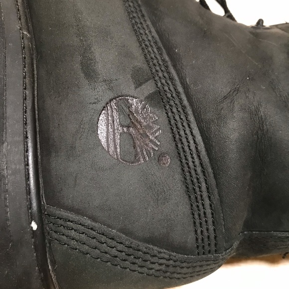 Timberland Classic Leather Boots Black Size 10 - Picture 10 of 15